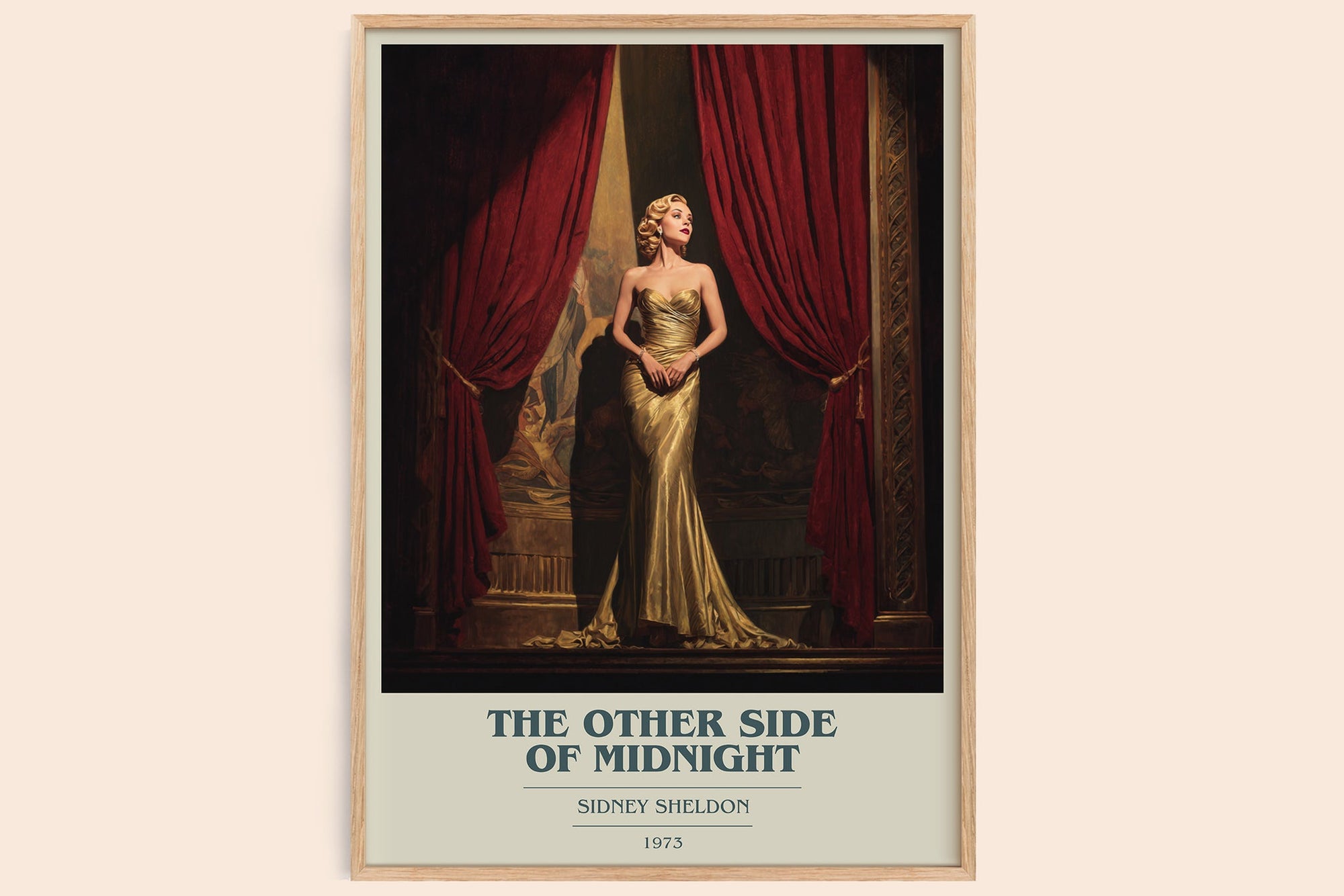 The Other Side of Midnight book cover book poster by Sidney Sheldon – framed literary art print