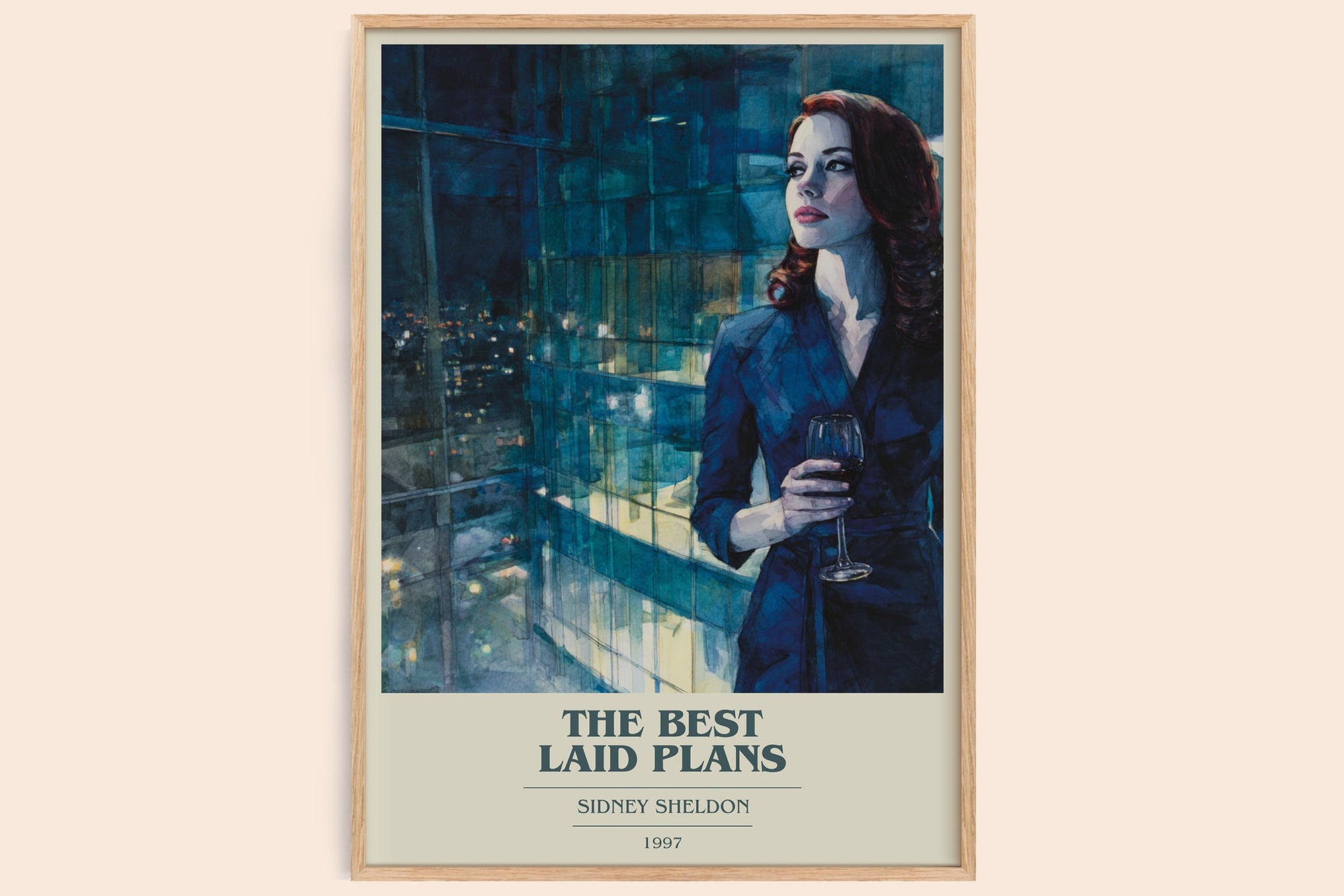 The Best Laid Plans book cover book poster by Sidney Sheldon – framed literary art print