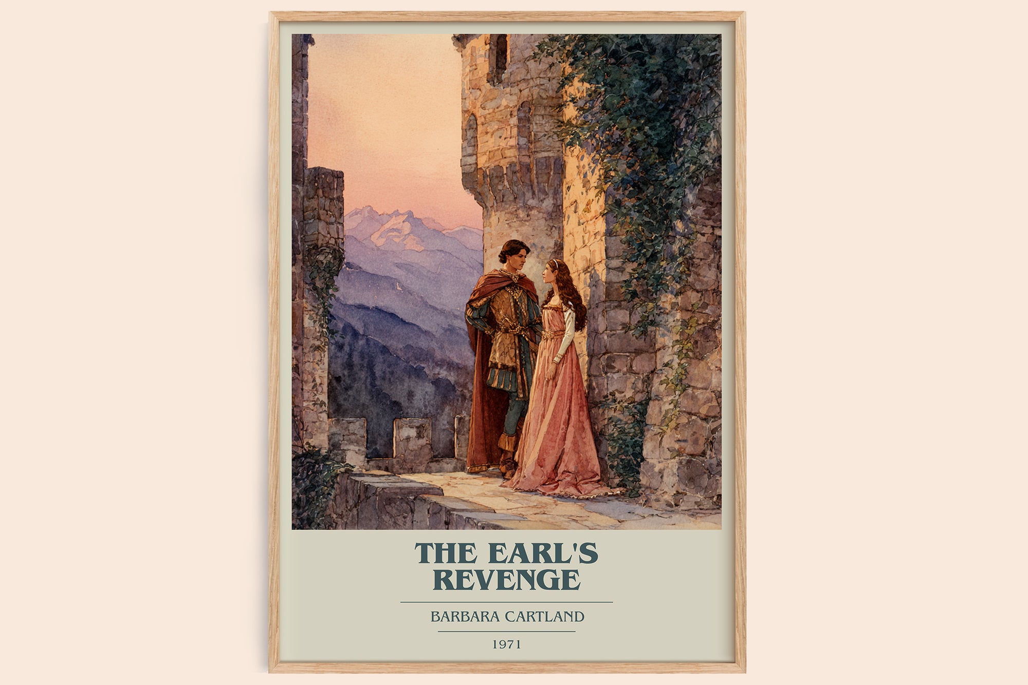 The Earl's Revenge book cover book poster by Barbara Cartland – framed literary art print