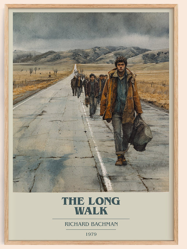 The Long Walk Book Cover Poster by Richard Bachman