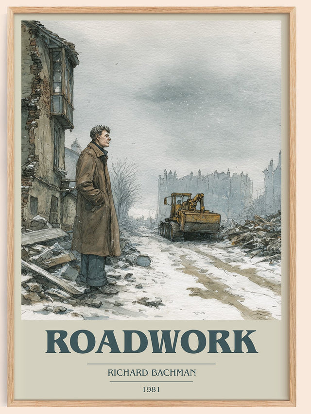 Roadwork Book Cover Poster by Richard Bachman