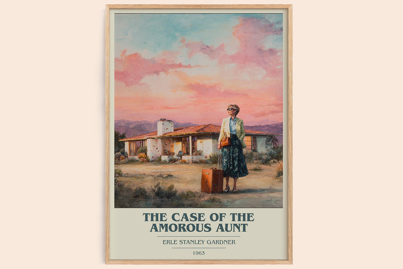 The Case of the Amorous Aunt Book Cover Poster by Erle Stanley Gardner (Modern Minimalist style)