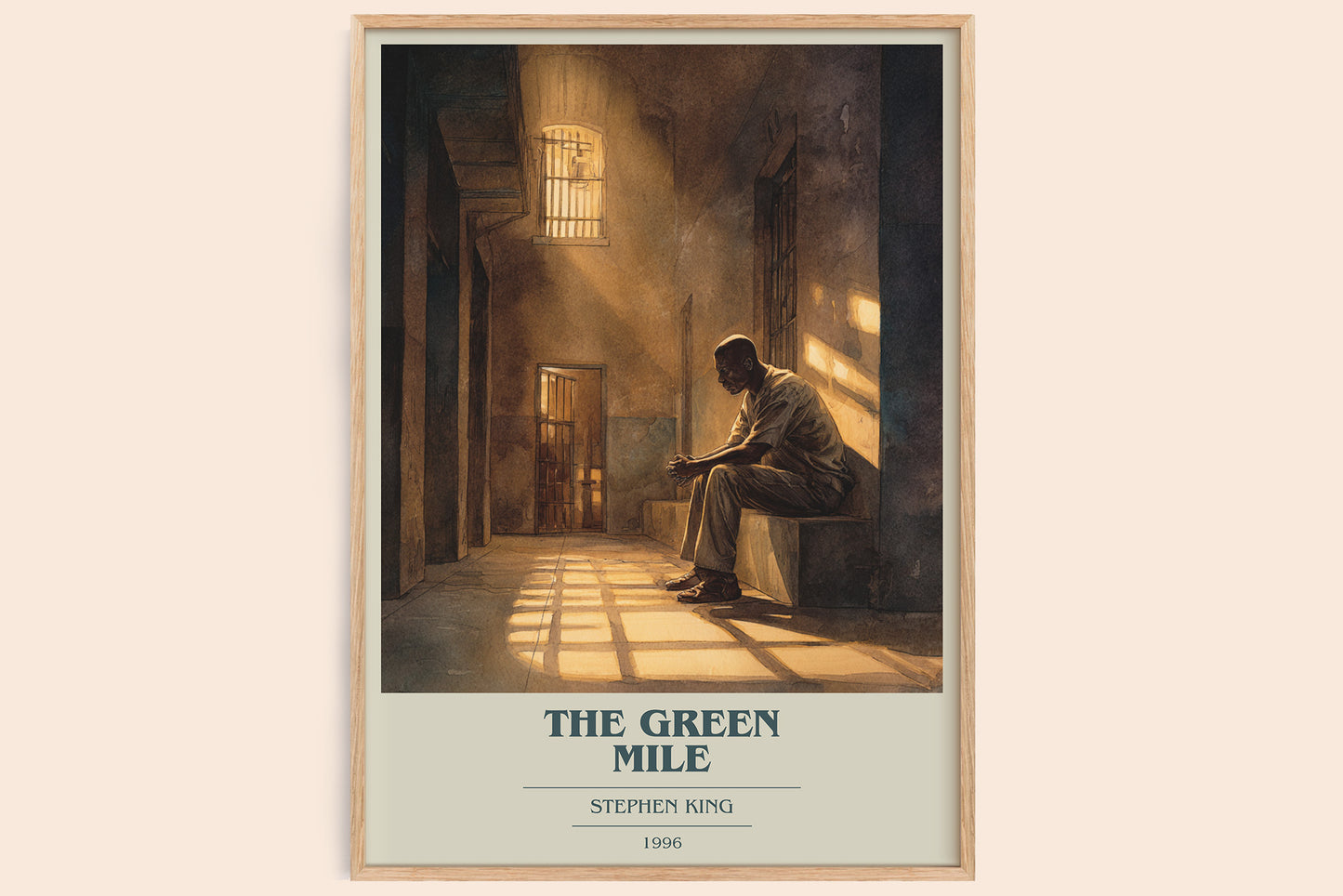 The Green Mile book cover book poster by Stephen King – framed literary art print