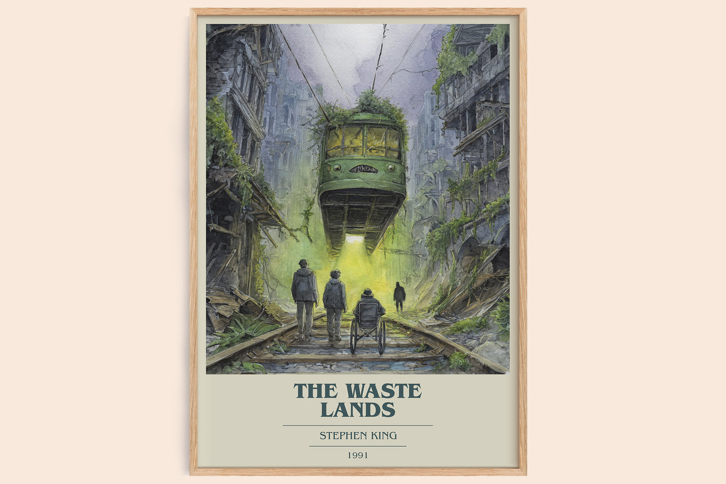 The waste lands book cover book poster by Stephen King – framed literary art print