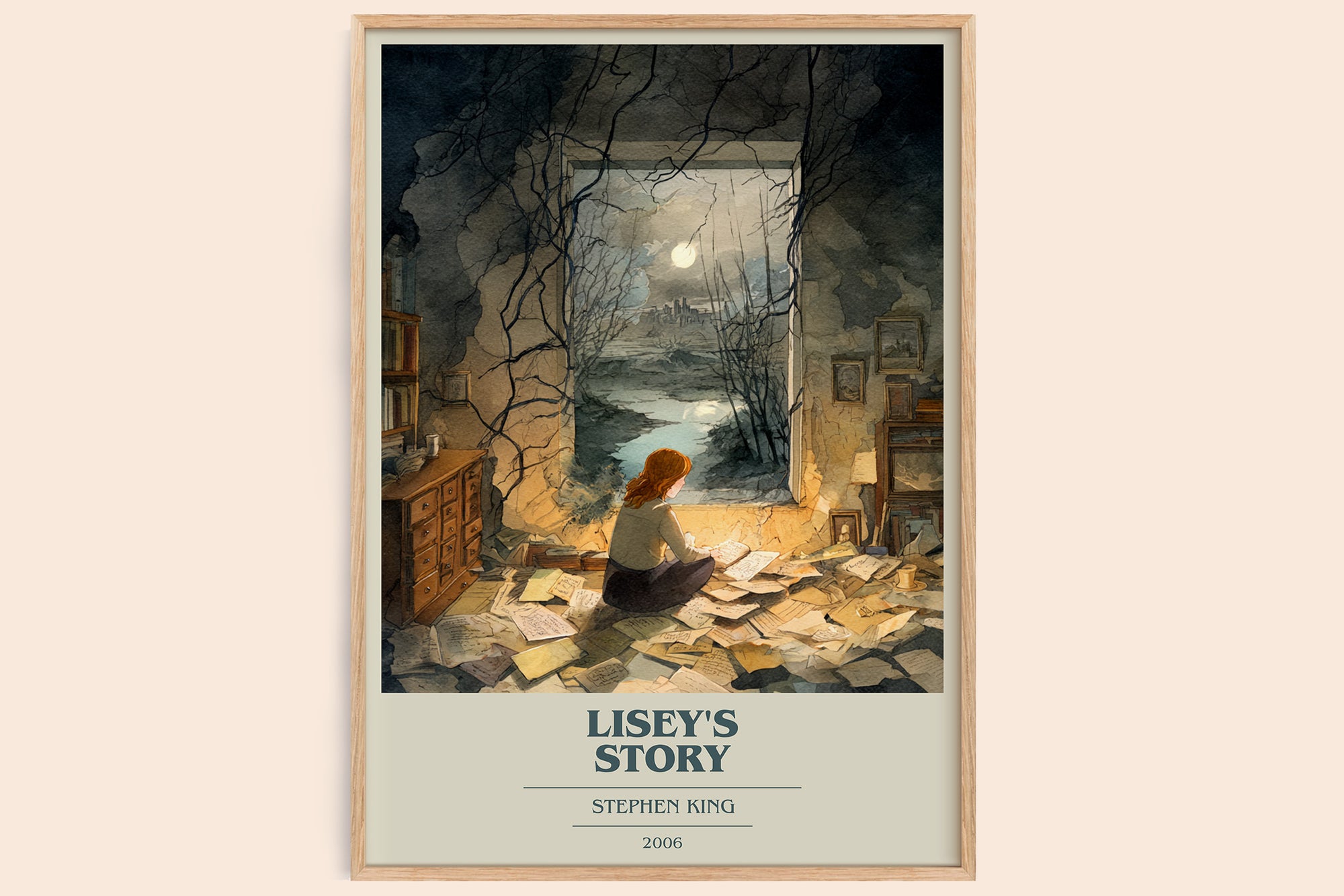 Lisey's Story book cover book poster by Stephen King – framed literary art print
