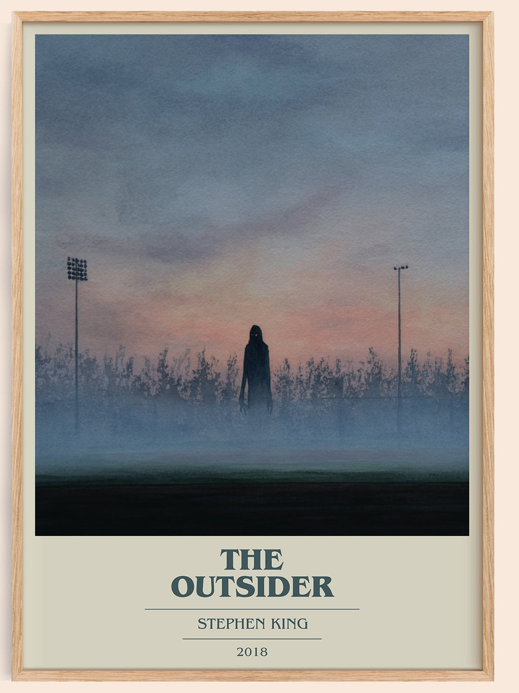 The Outsider book cover book poster by Stephen King – framed literary art print