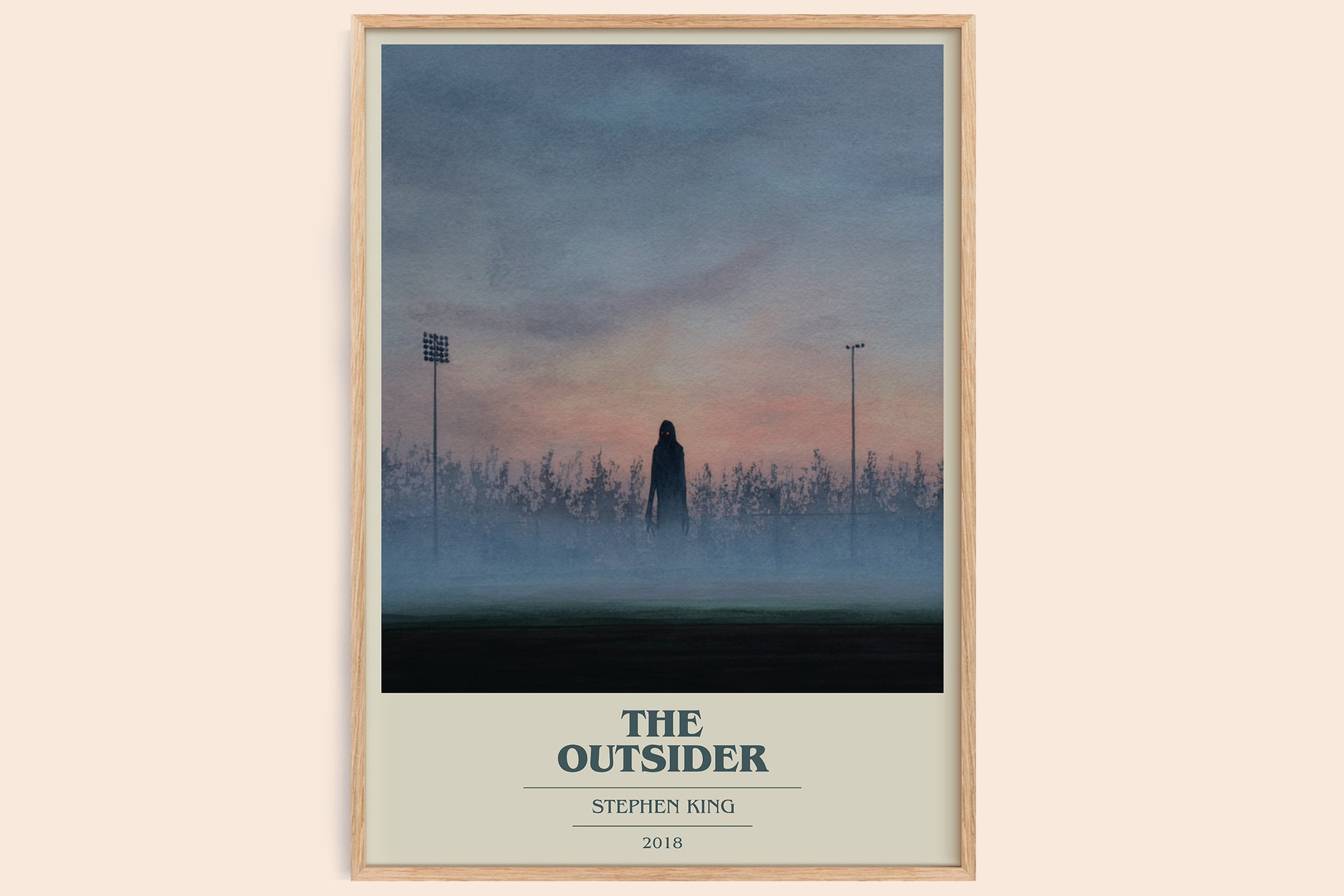 The Outsider book cover book poster by Stephen King – framed literary art print