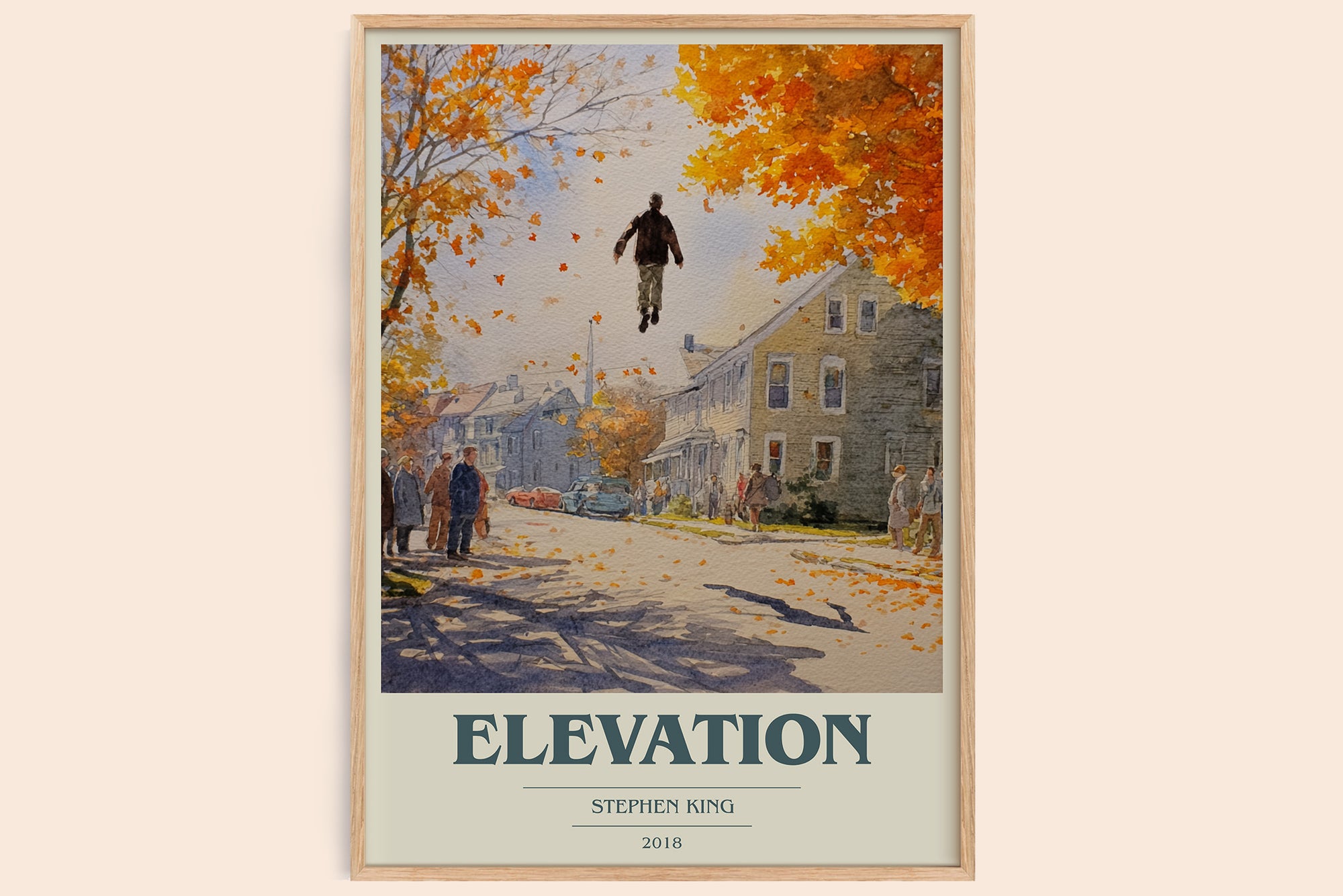 Elevation book cover book poster by Stephen King – framed literary art print