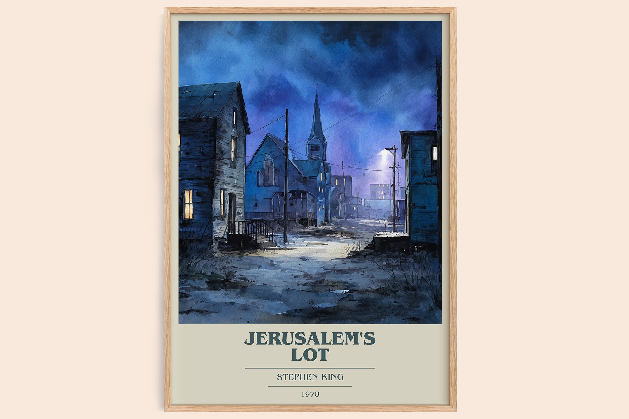 Jerusalem's Lot book cover book poster by Stephen King – framed literary art print
