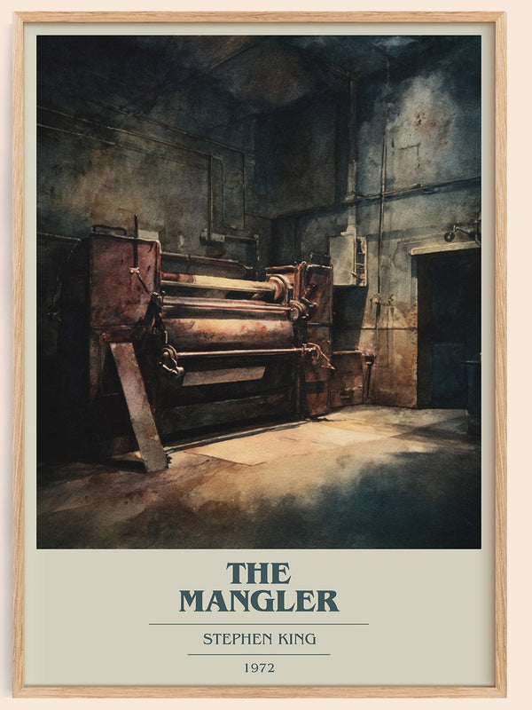 The Mangler book cover book poster by Stephen King – framed literary art print