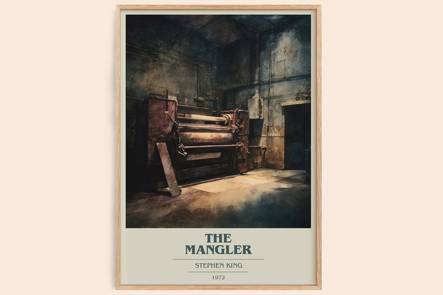 The Mangler book cover book poster by Stephen King – framed literary art print