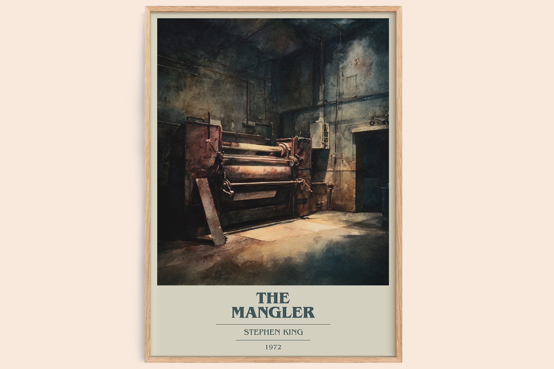 The Mangler book cover book poster by Stephen King – framed literary art print
