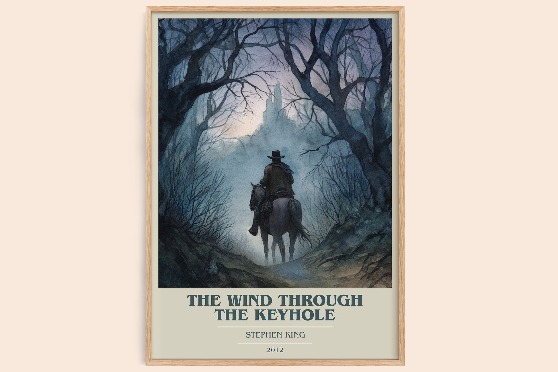 The Wind Through The Keyhole book cover book poster by Stephen King – framed literary art print