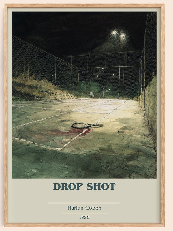 Drop Shot book cover book poster by Harlan Coben – framed literary art print
