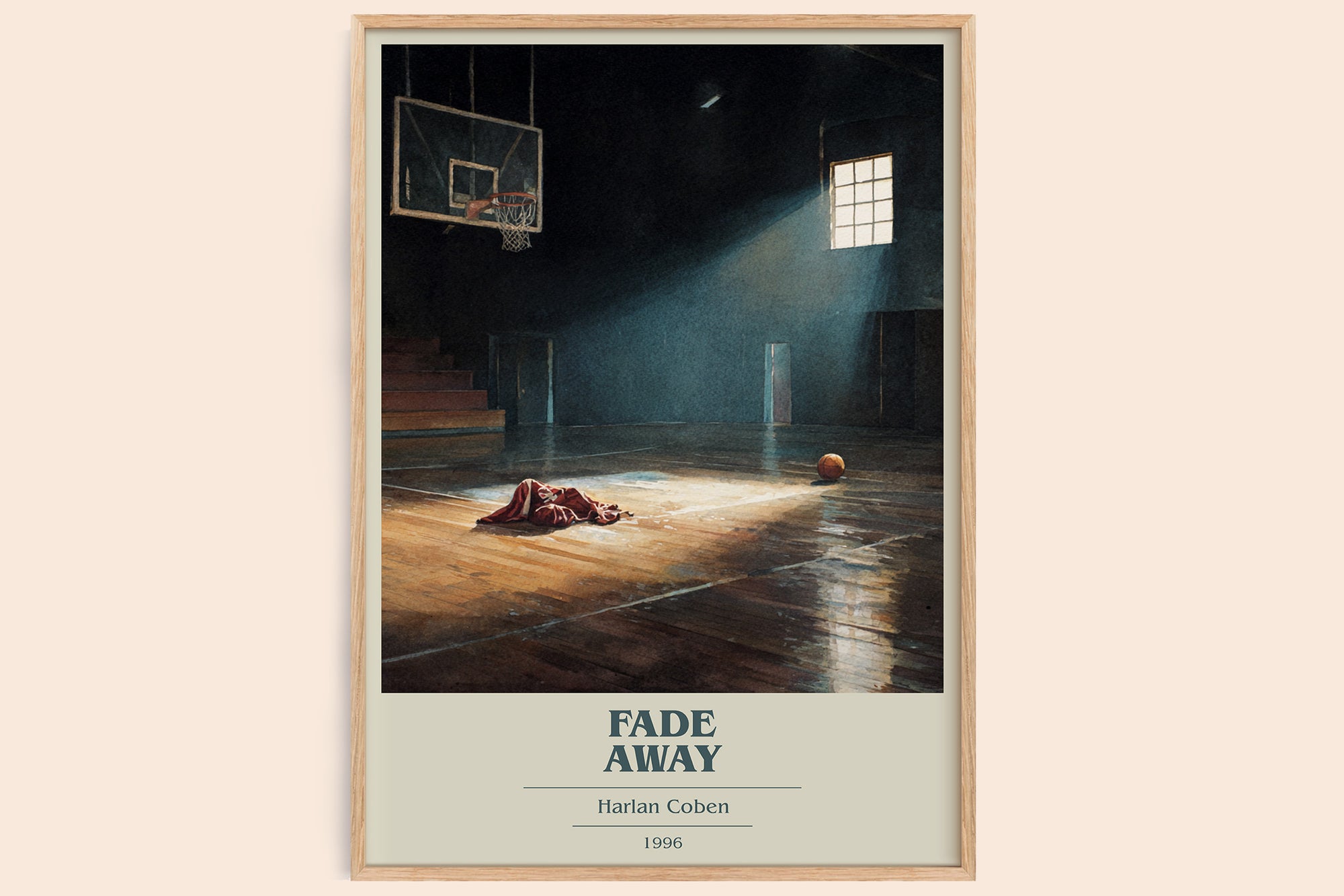 Fade Away book cover book poster by Harlan Coben – framed literary art print