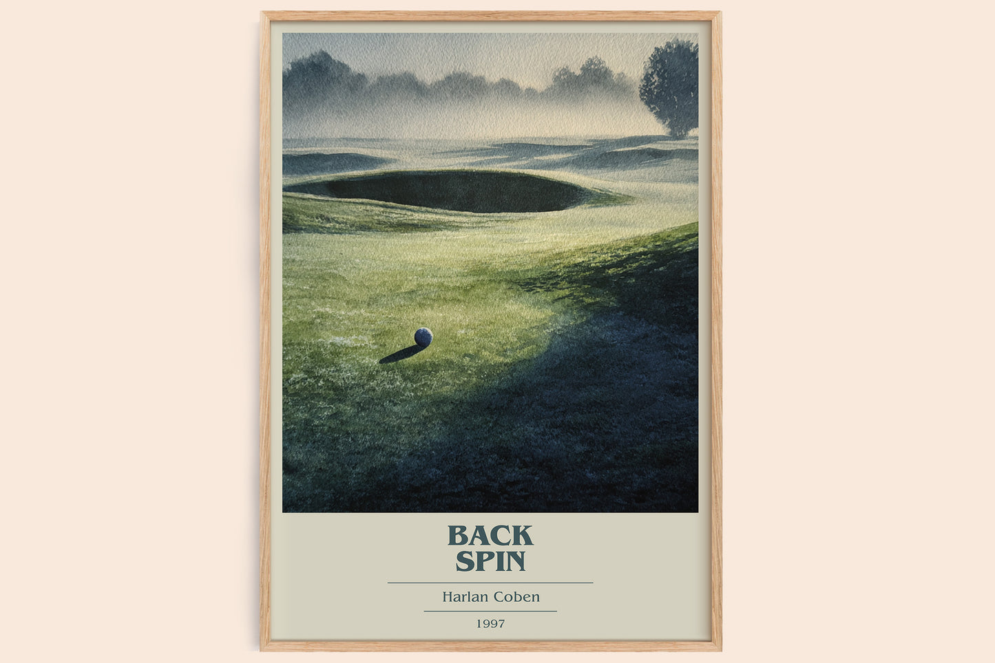 Back Spin book cover book poster by Harlan Coben – framed literary art print