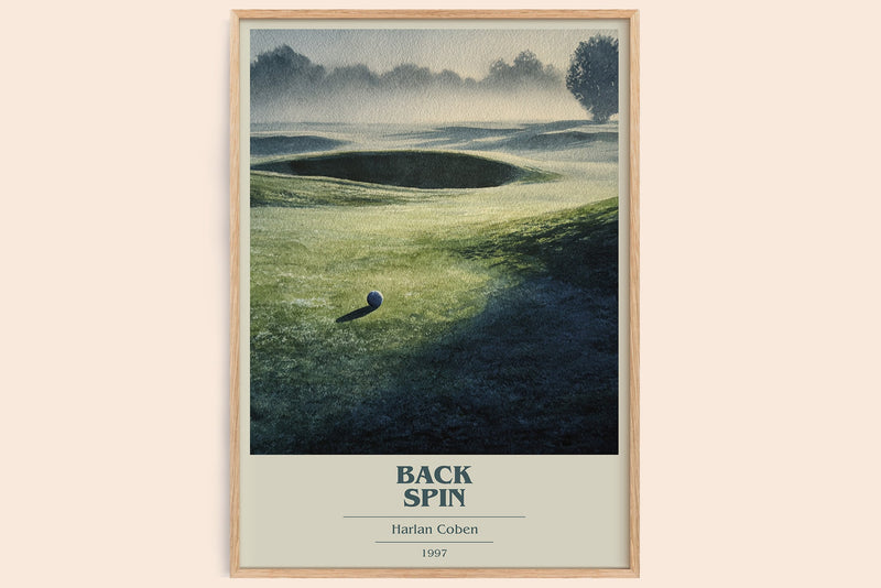 Back Spin book cover book poster by Harlan Coben – framed literary art print
