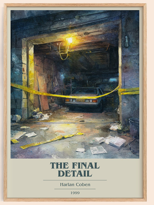 The Final Detail book cover book poster by Harlan Coben – framed literary art print