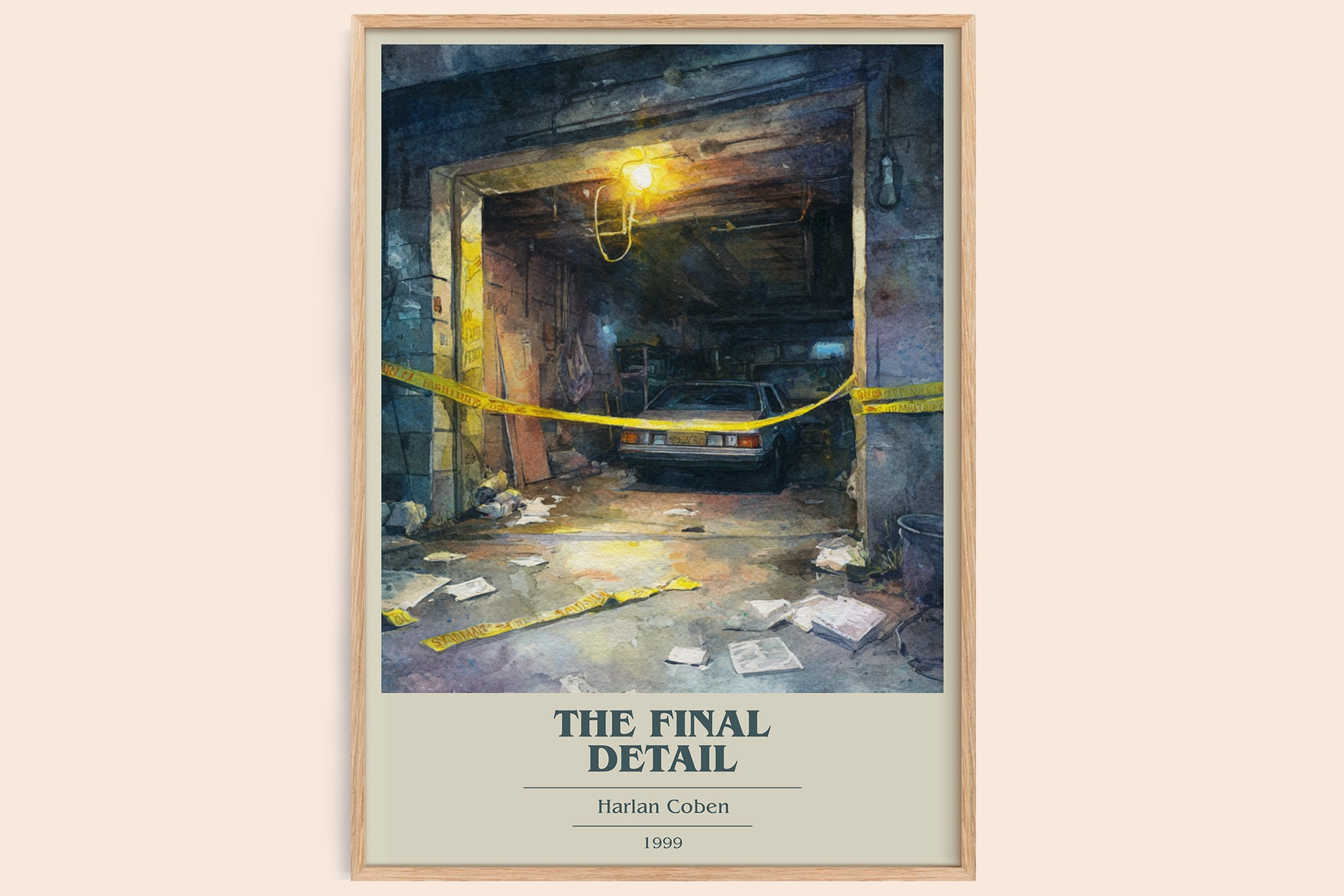 The Final Detail book cover book poster by Harlan Coben – framed literary art print