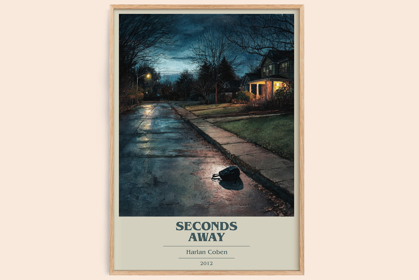 Seconds Away book cover book poster by Harlan Coben – framed literary art print