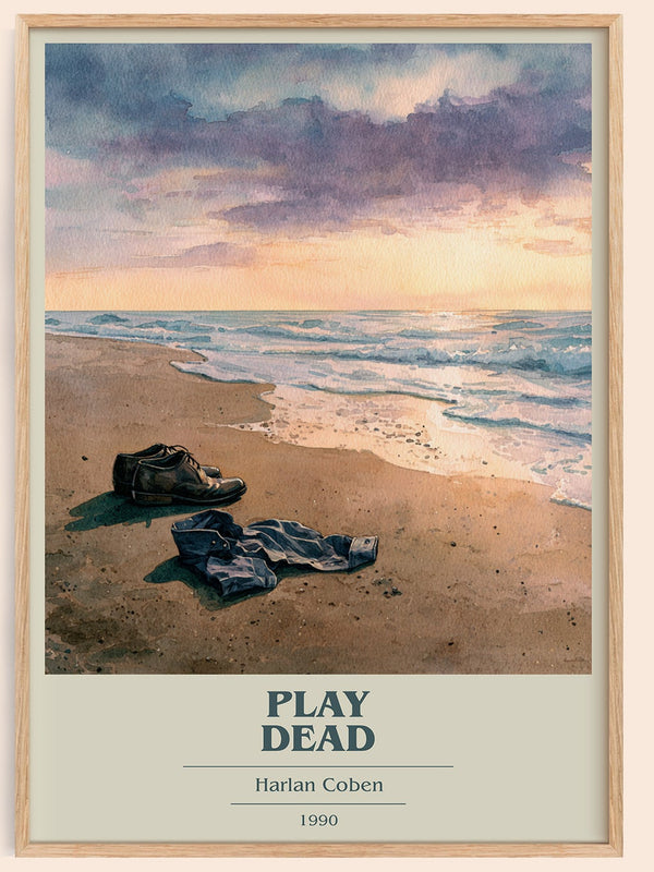 Play Dead book cover book poster by Harlan Coben – framed literary art print