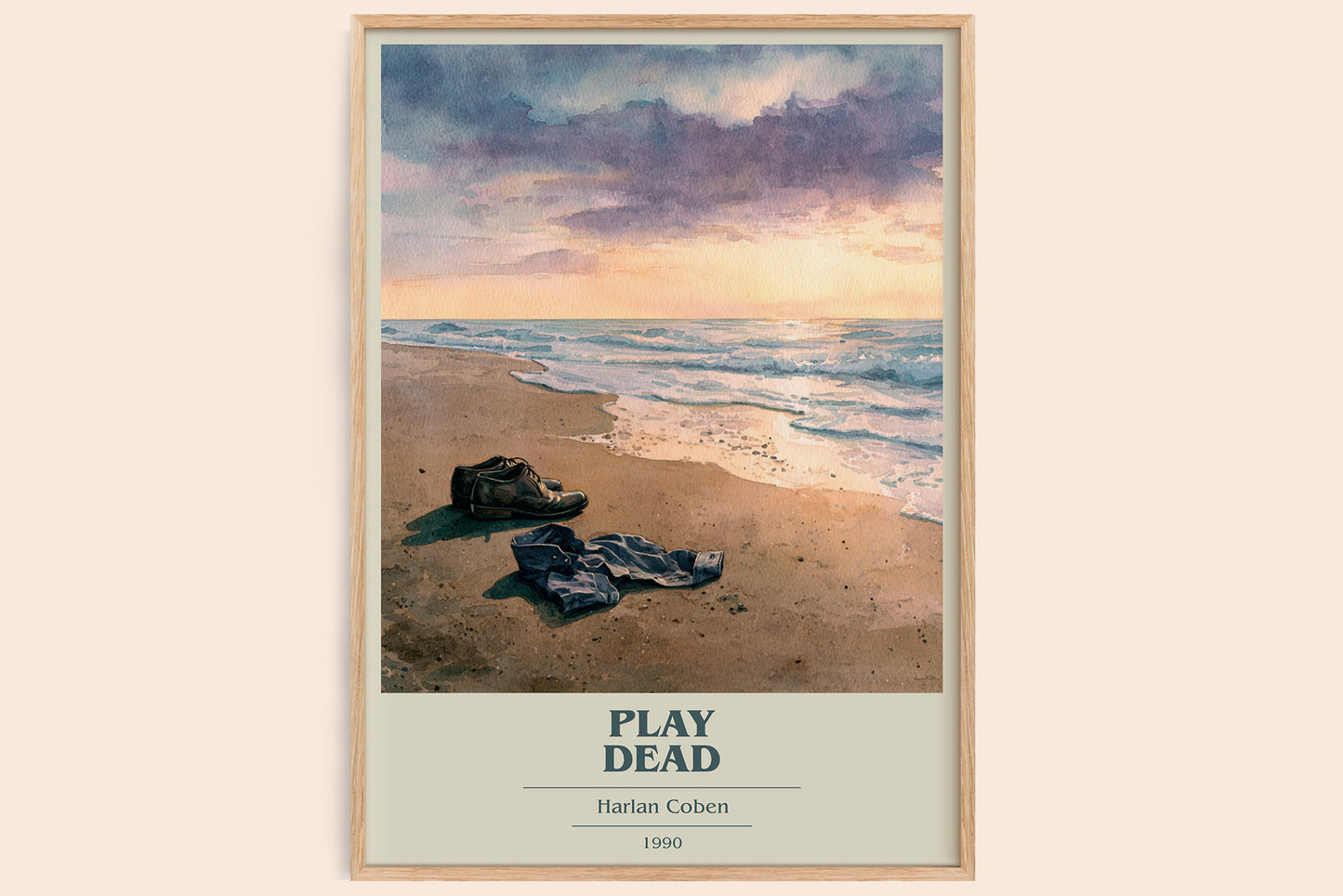 Play Dead book cover book poster by Harlan Coben – framed literary art print
