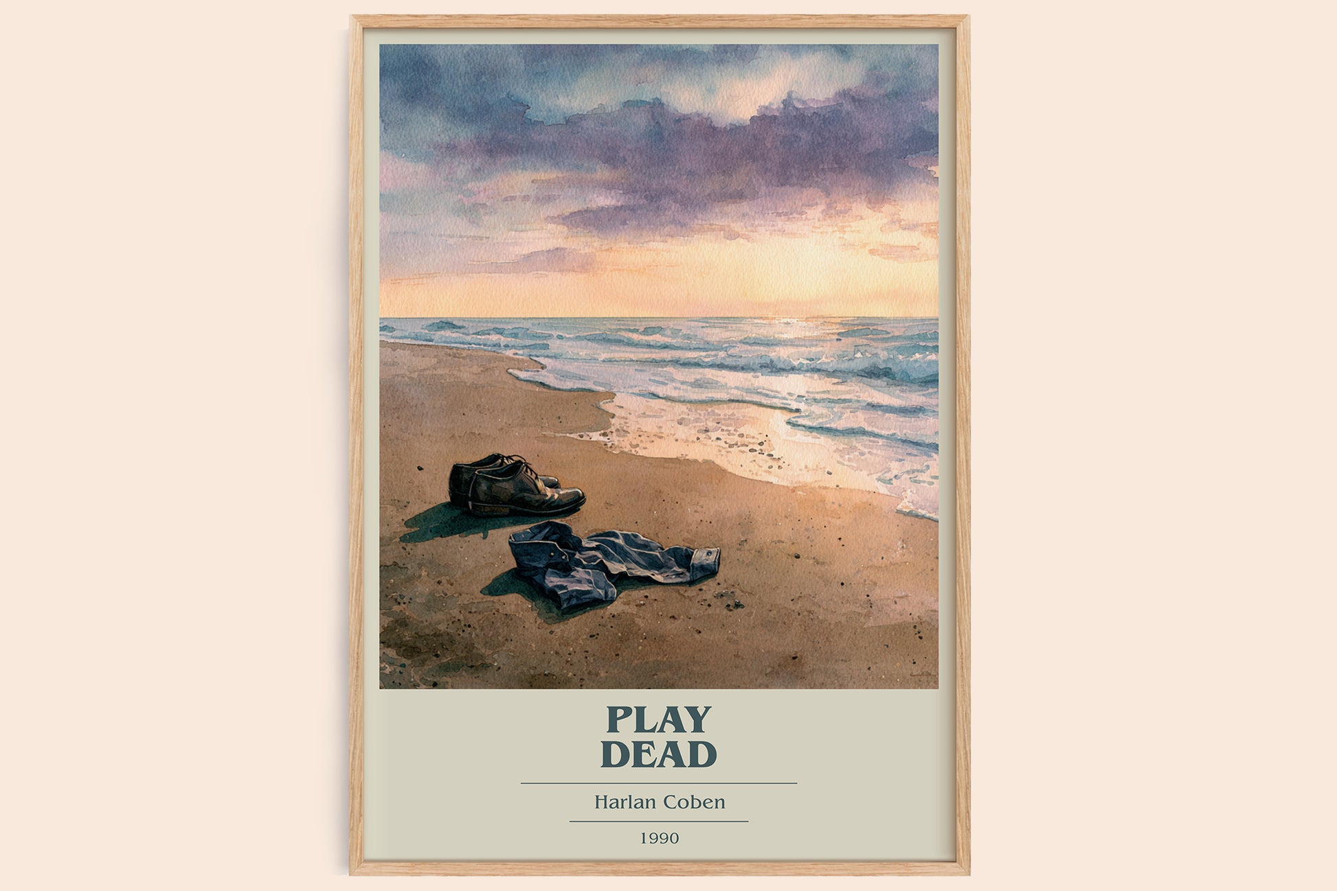 Play Dead book cover book poster by Harlan Coben – framed literary art print