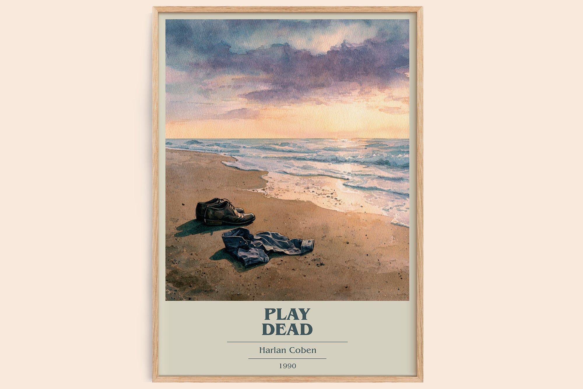 Play Dead book cover book poster by Harlan Coben – framed literary art print