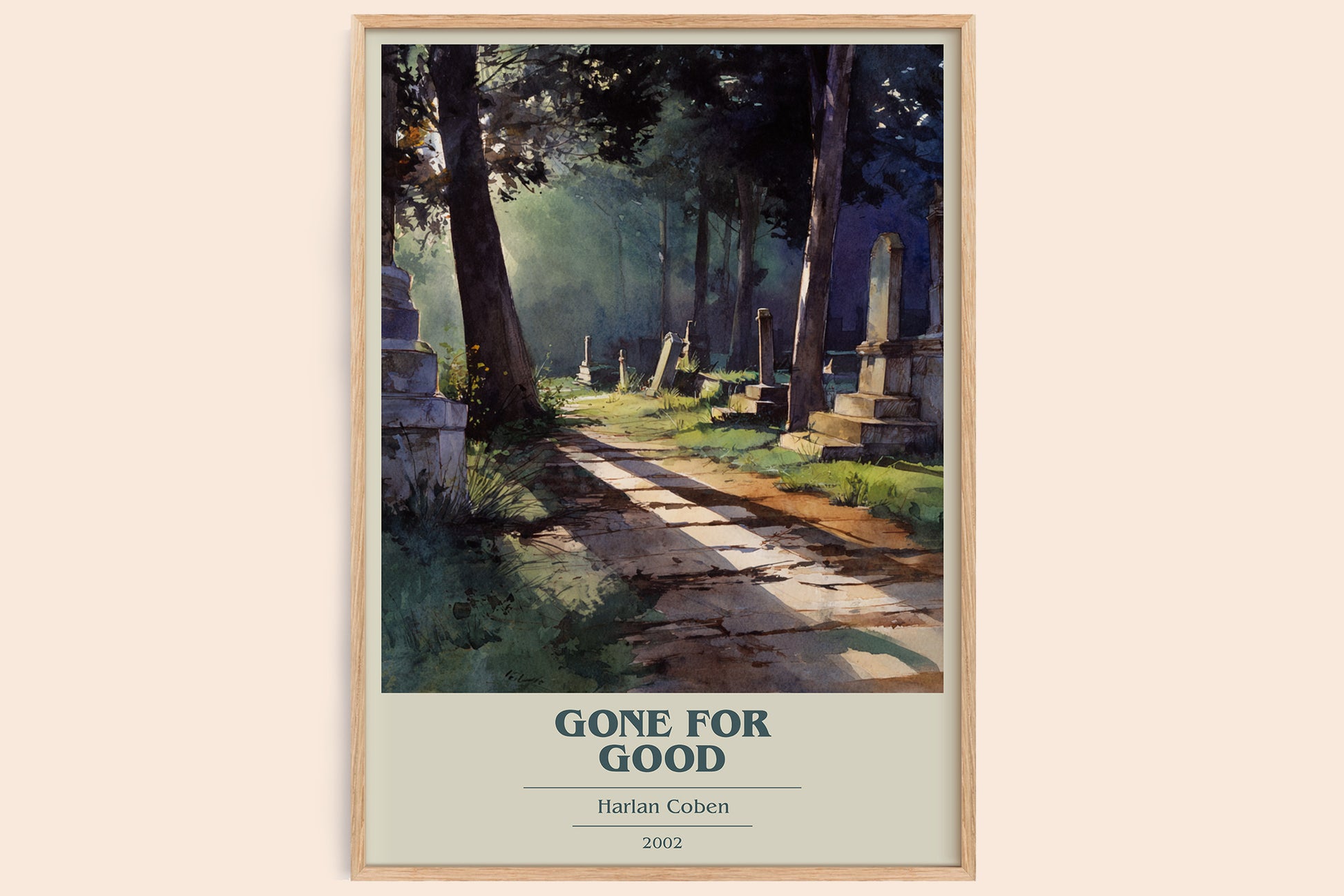 Gone for Good book cover book poster by Harlan Coben – framed literary art print