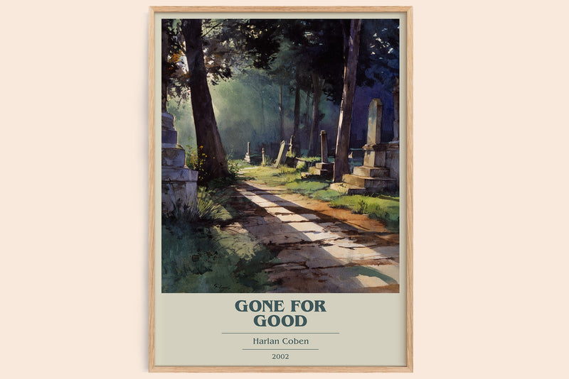 Gone for Good book cover book poster by Harlan Coben – framed literary art print