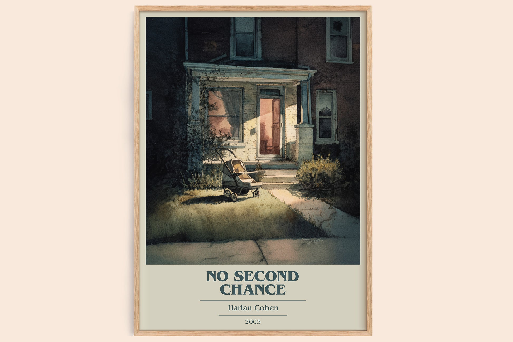 No Second Chance book cover book poster by Harlan Coben – framed literary art print