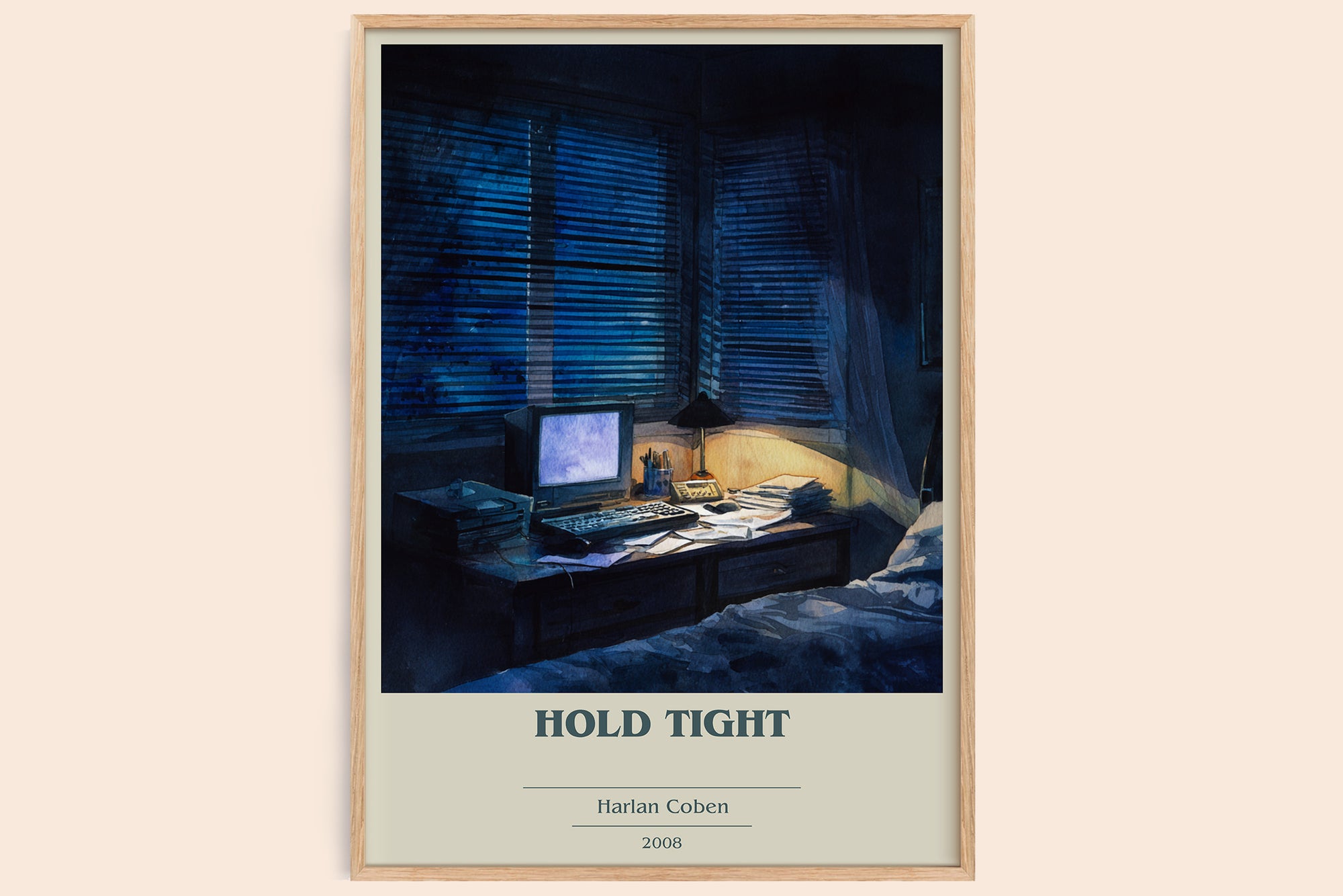 Hold Tight book cover book poster by Harlan Coben – framed literary art print