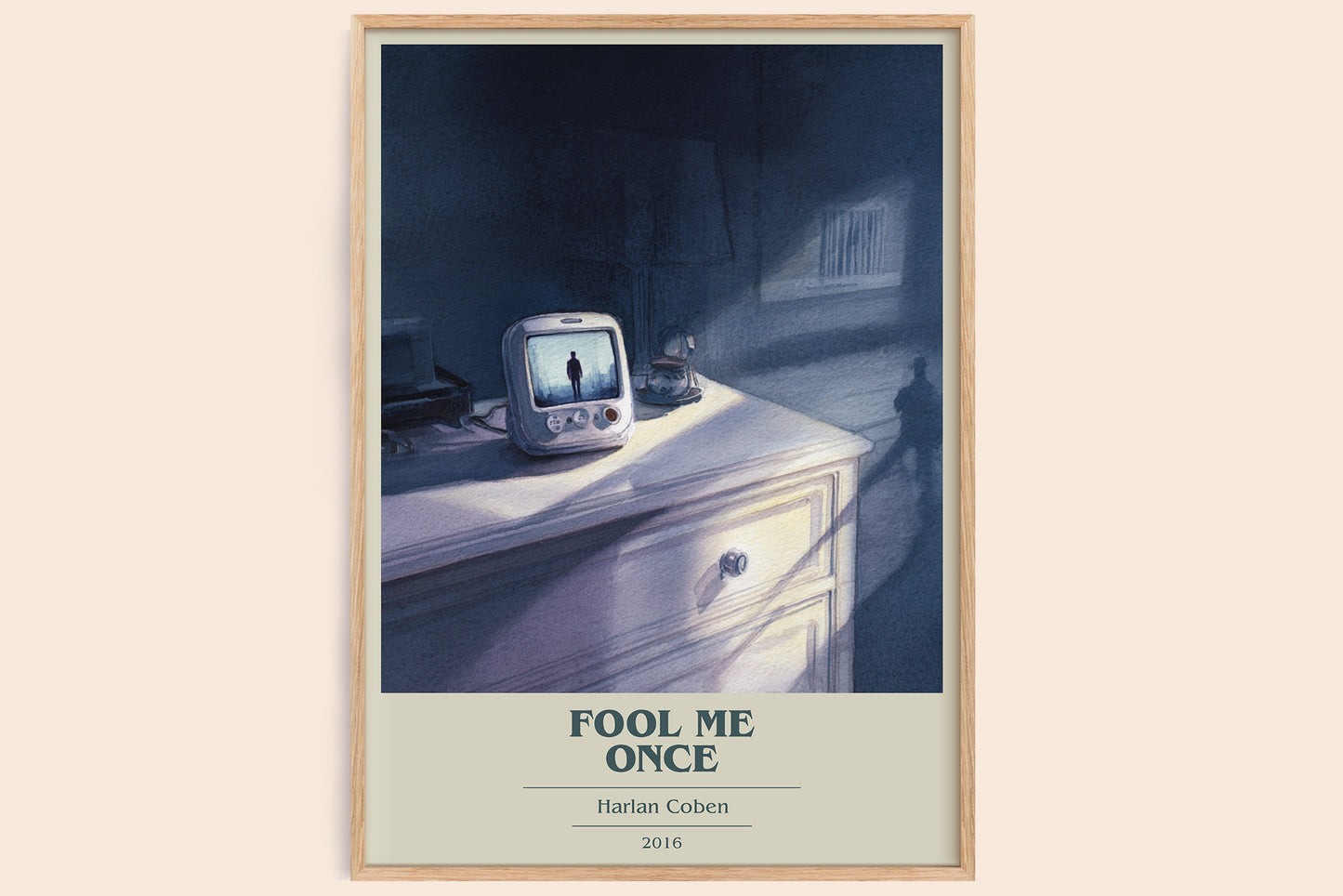 Fool Me Once book cover book poster by Harlan Coben – framed literary art print