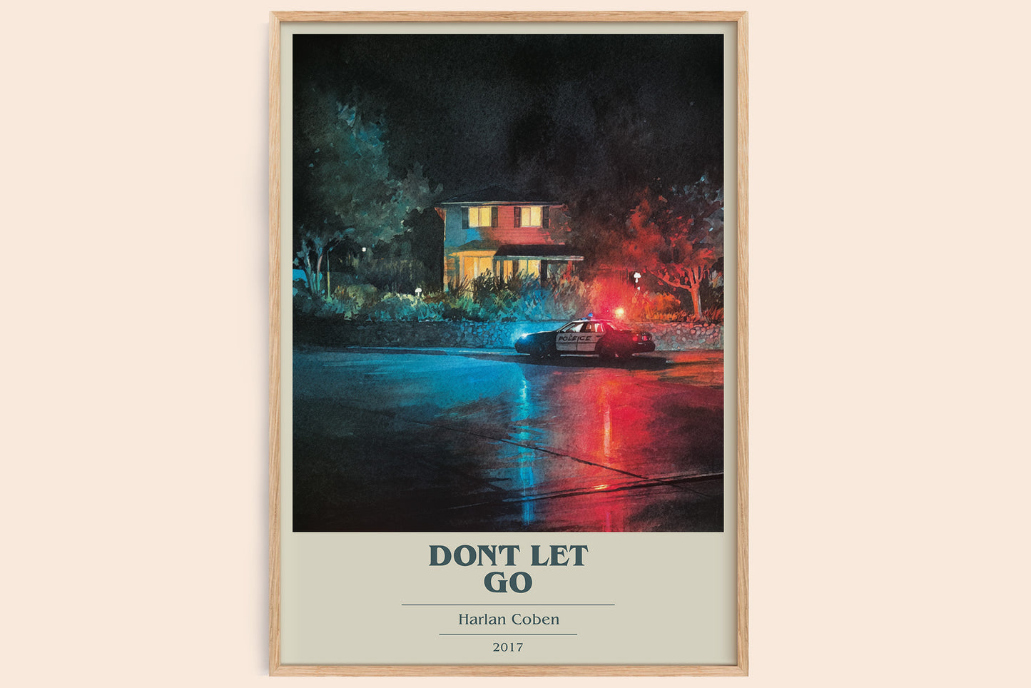 Don't Let Go book cover book poster by Harlan Coben – framed literary art print