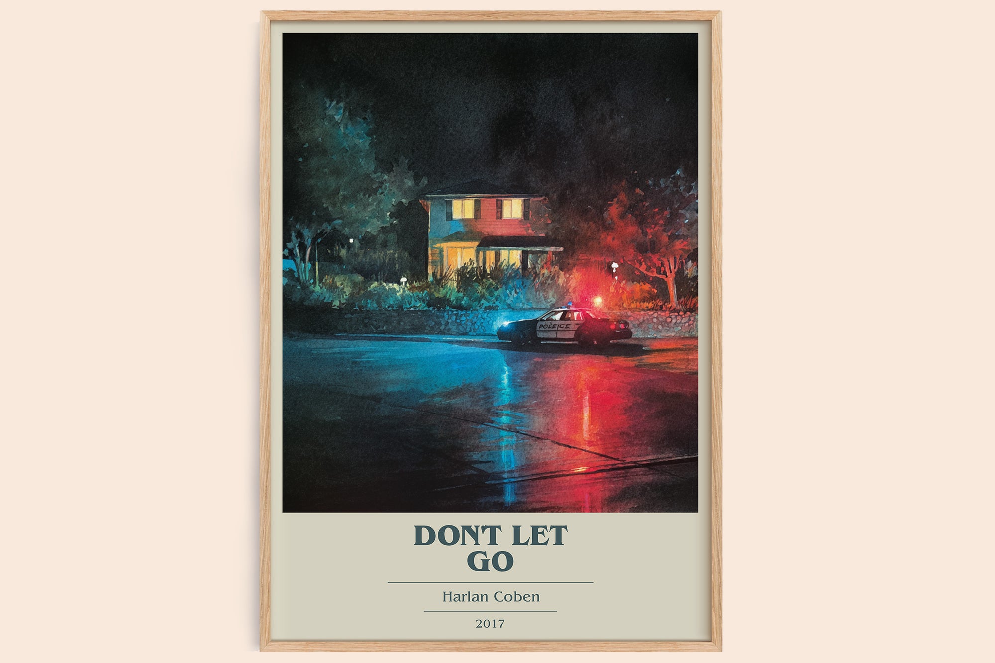 Don't Let Go book cover book poster by Harlan Coben – framed literary art print
