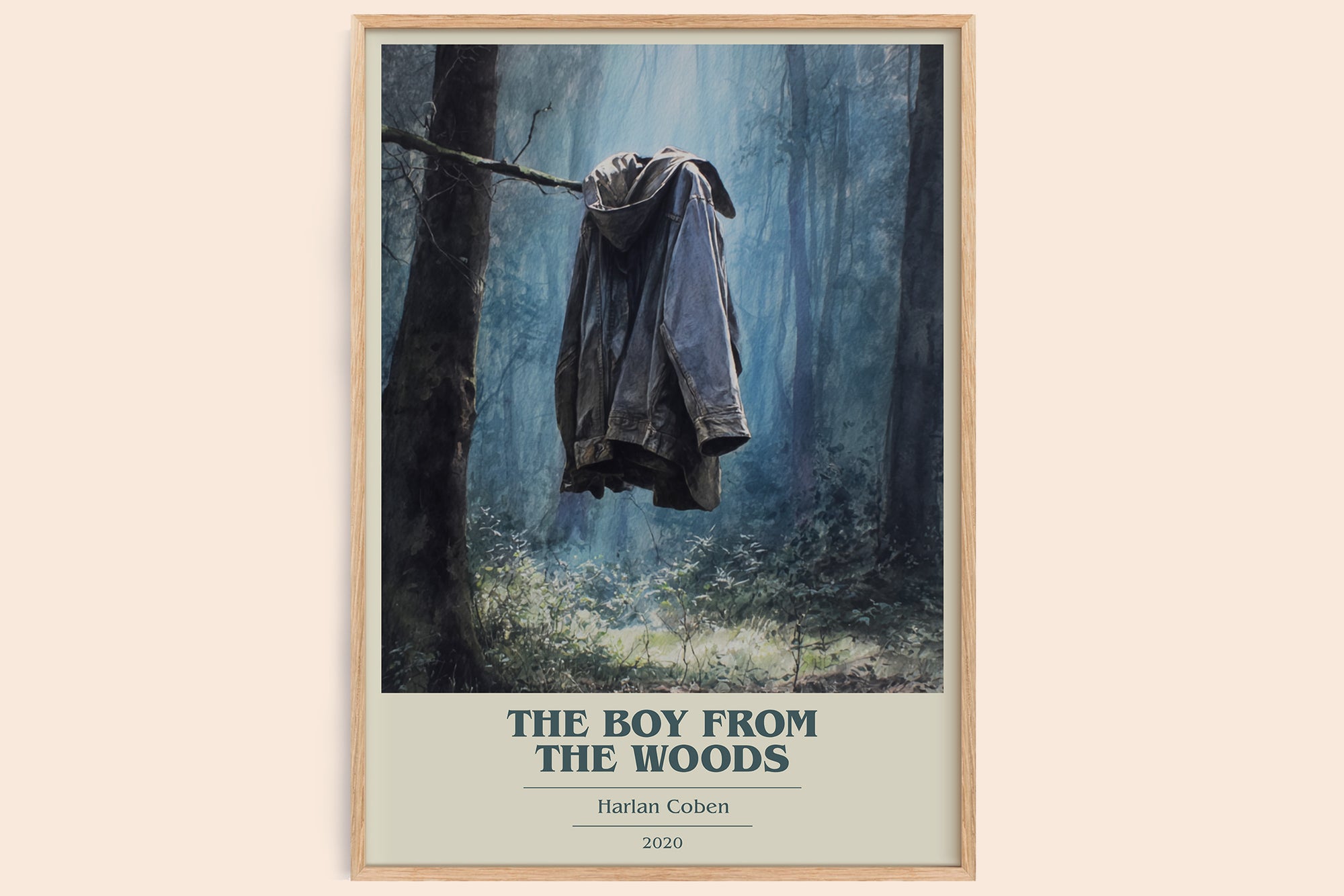 The Boy from the Woods book cover book poster by Harlan Coben – framed literary art print