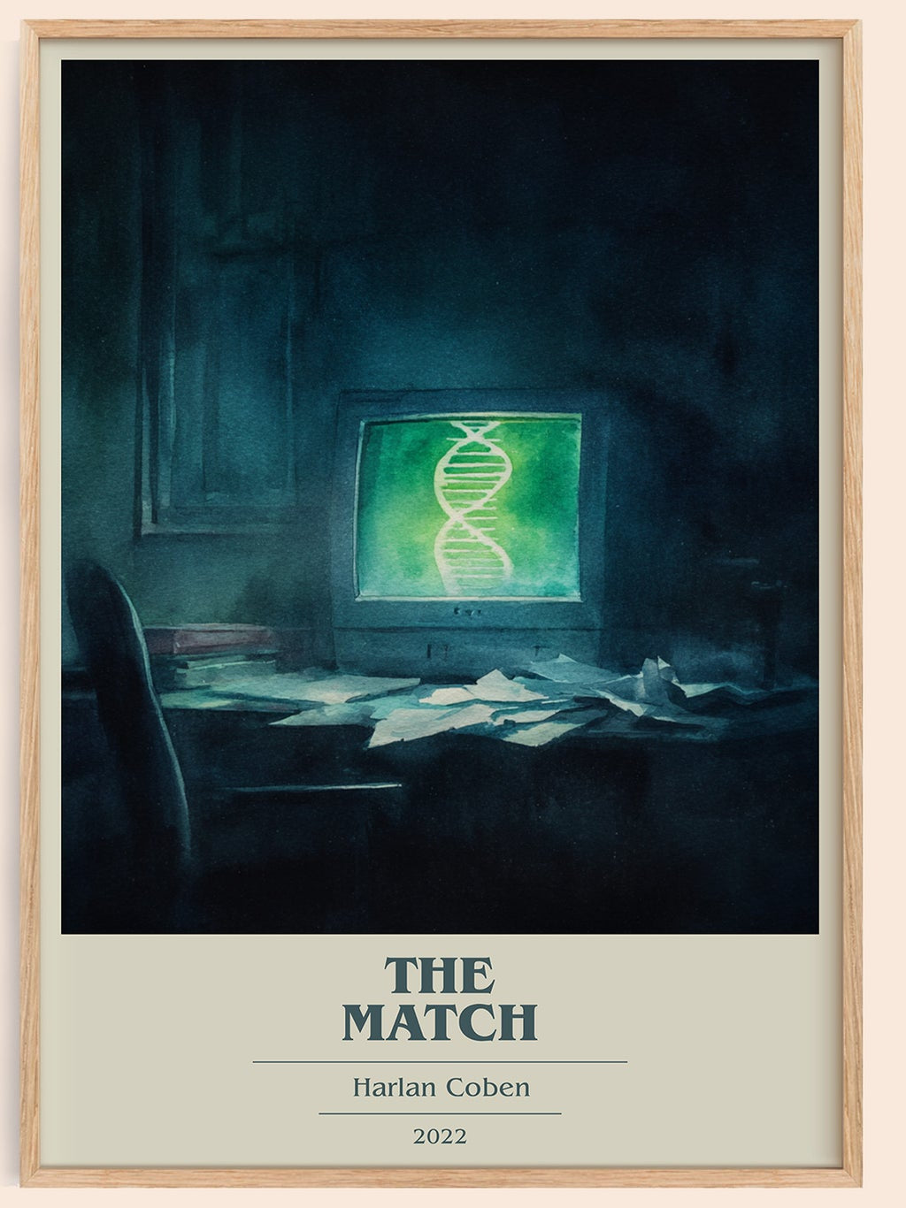The Match book cover book poster by Harlan Coben – framed literary art print