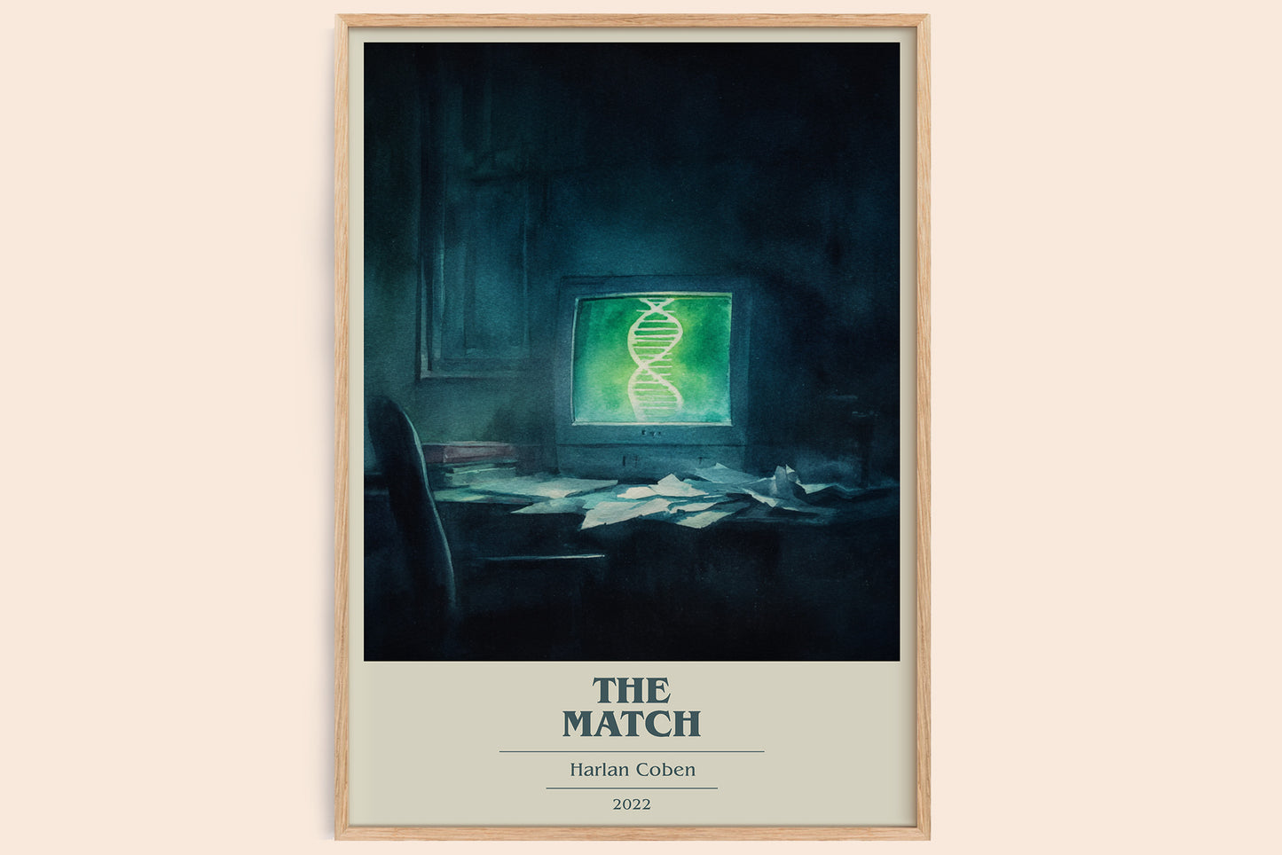 The Match book cover book poster by Harlan Coben – framed literary art print