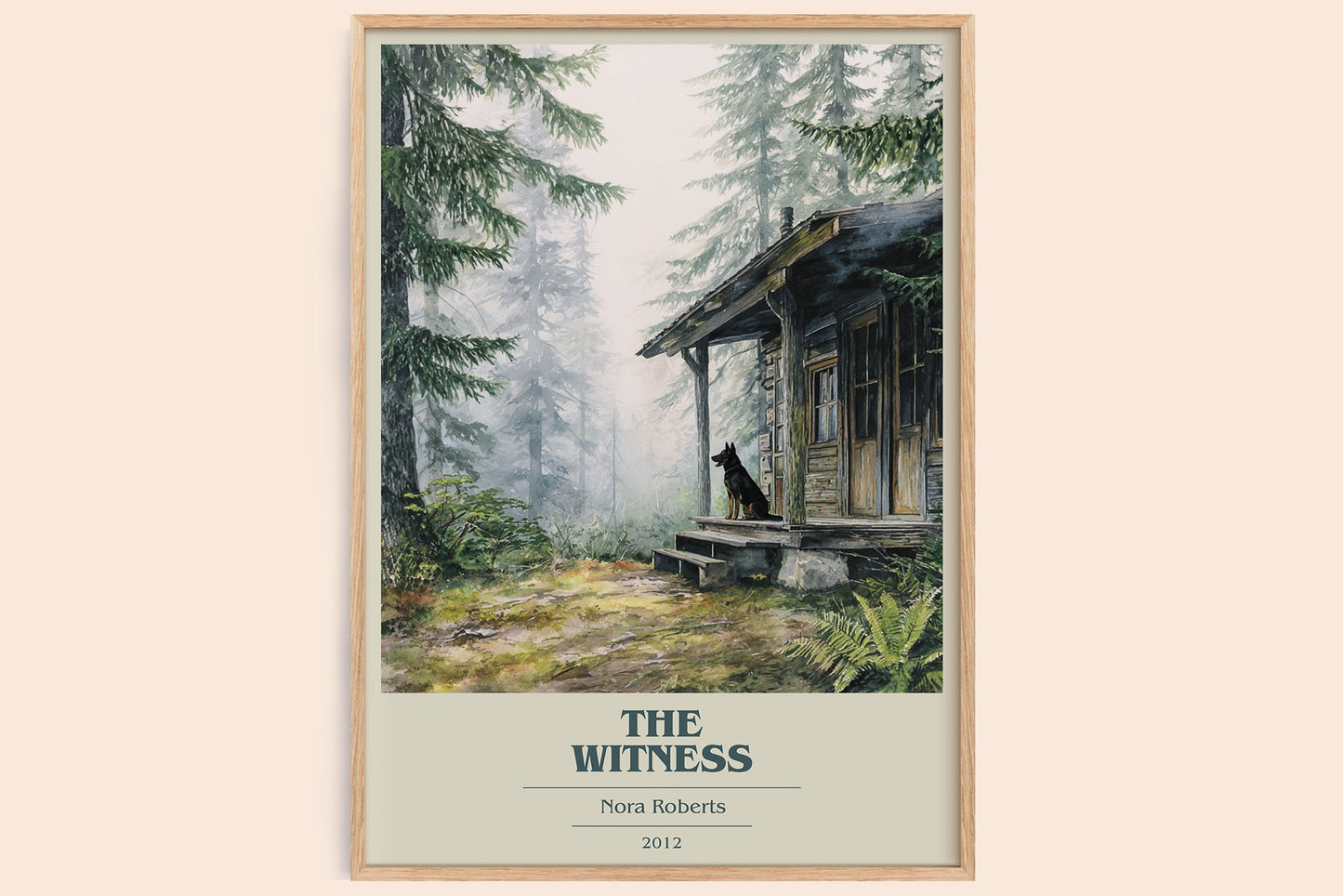 The Witness book cover book poster by Nora Roberts – framed literary art print