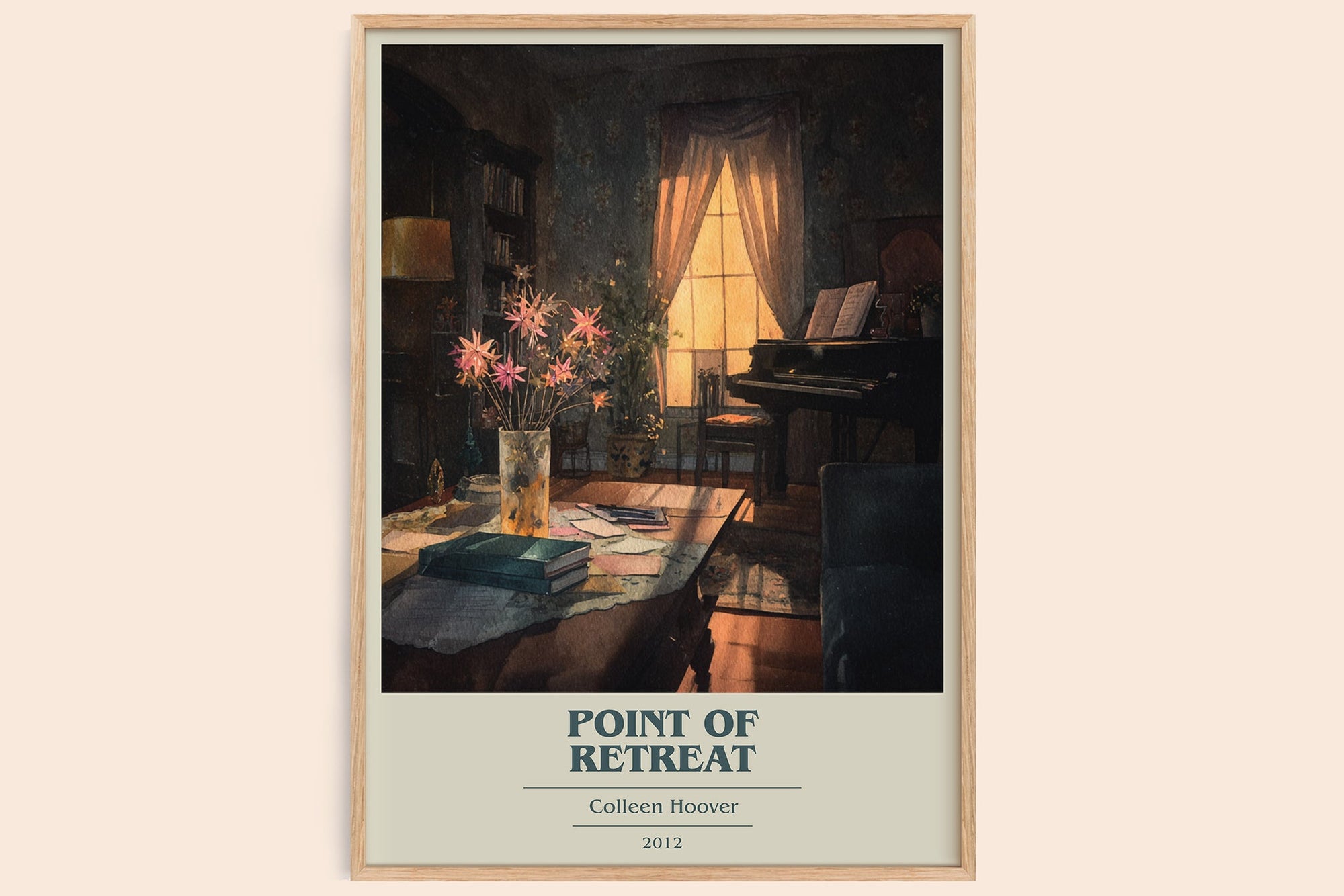 Point Of Retreat book cover book poster by Colleen Hoover – framed literary art print