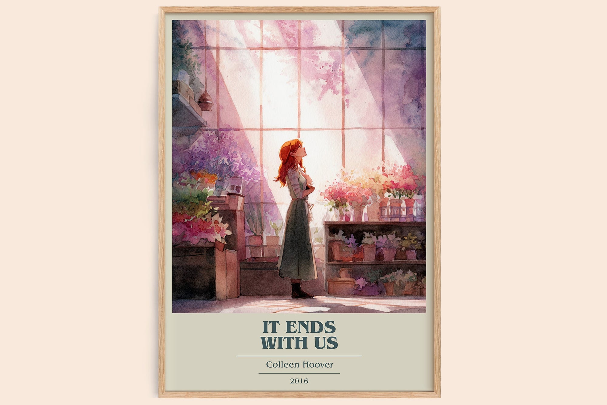 It Ends with Us book cover book poster by Colleen Hoover – framed literary art print