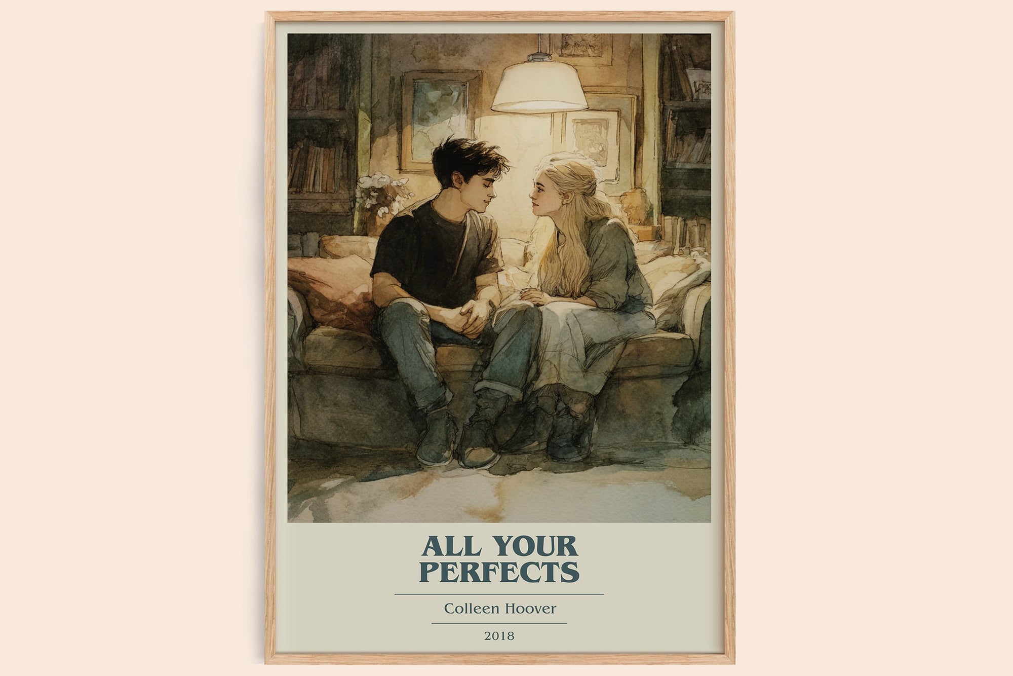 All Your Perfects book cover book poster by Colleen Hoover – framed literary art print