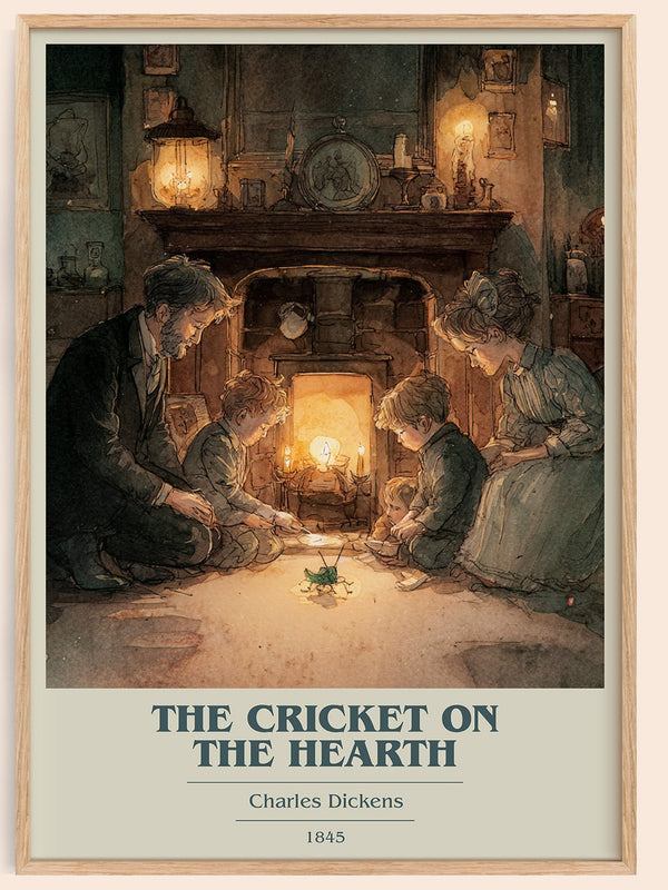 The Cricket On The Hearth book cover book poster by Charles Dickens – framed literary art print
