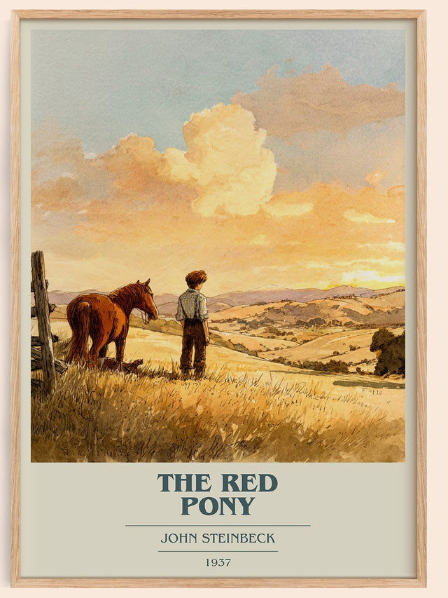 The Red Pony Book Cover Poster by John Steinbeck