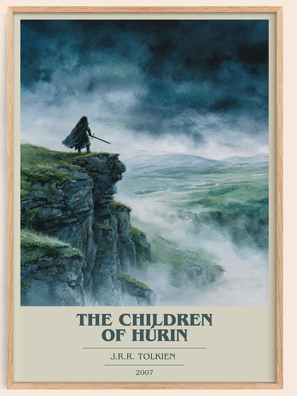 The Children of Húrin book cover book poster by J. R. R. Tolkien – framed literary art print