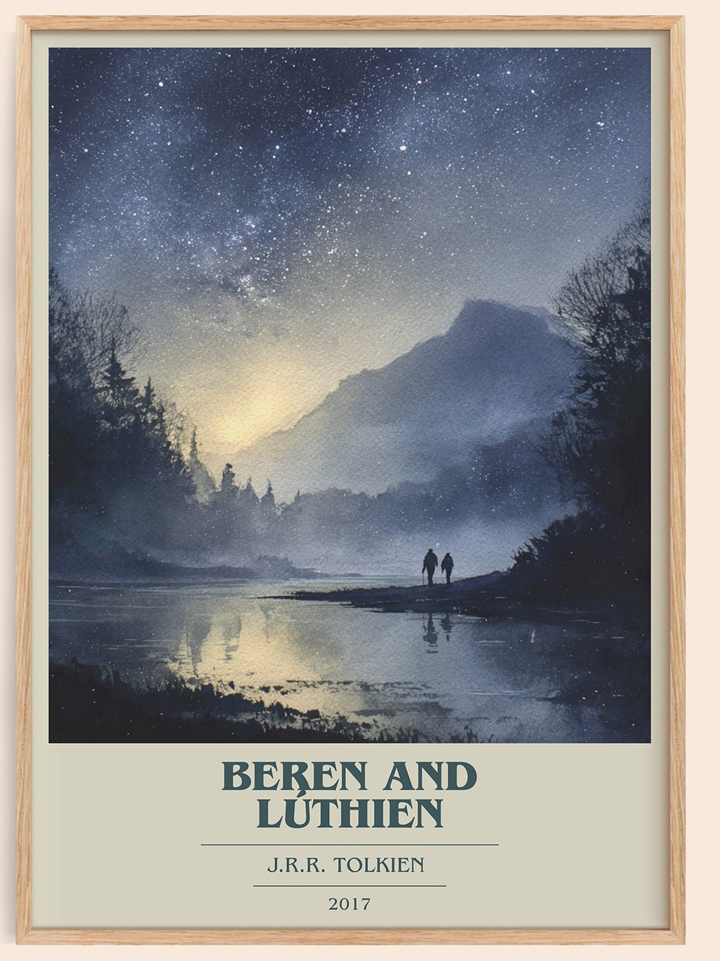 Beren and Lúthien book cover book poster by J. R. R. Tolkien – framed literary art print