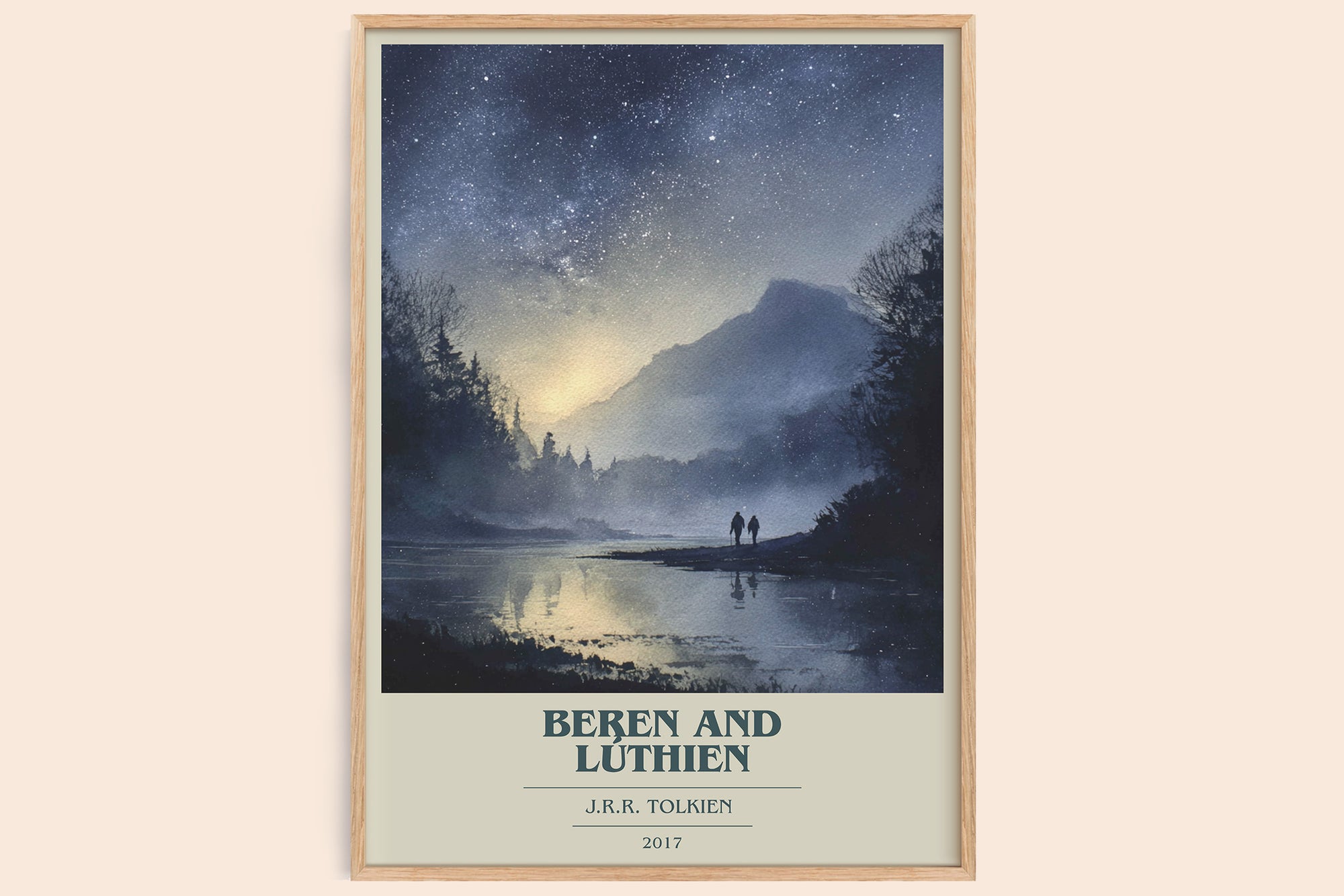 Beren and Lúthien book cover book poster by J. R. R. Tolkien – framed literary art print
