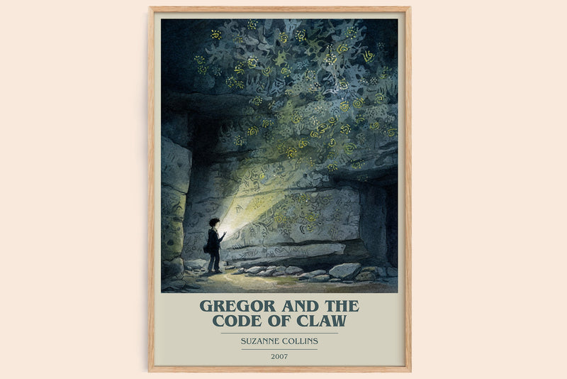 Gregor and the Code of Claw book cover book poster by Suzanne Collins – framed literary art print