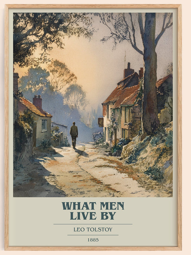 What Men Live By Book Cover Poster by Leo Tolstoy