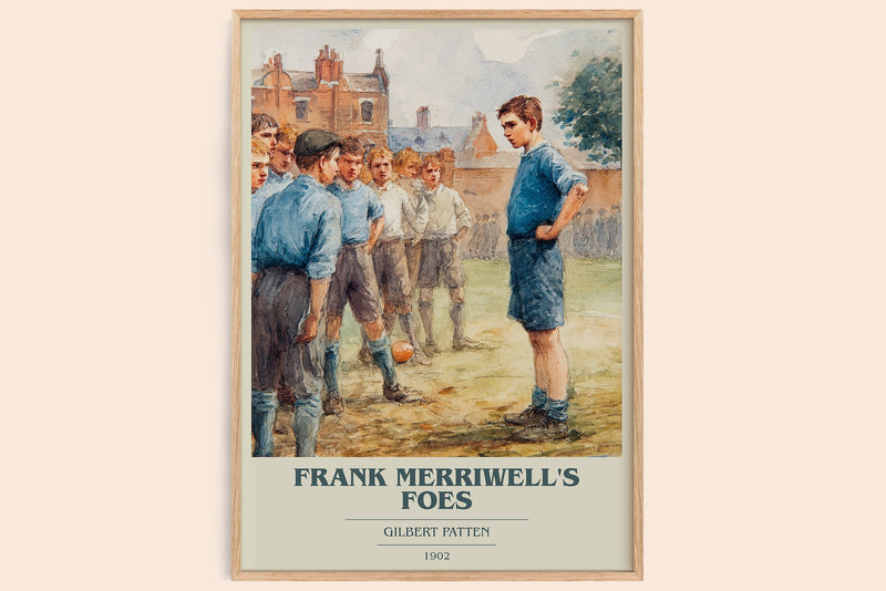 Frank Merriwell's Foes book cover book poster by Gilbert Patten – framed literary art print